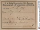 Etiketten zu Akanthit (Argentit) (NHMW-MIN-Ak369)